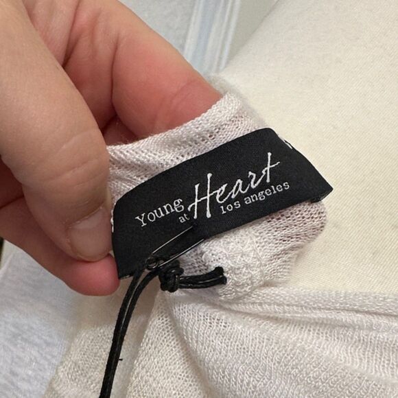 Young At Heart LA Lightweight Burnout Bell Sleeve Slouchy Top Size Medium NWT - Picture 7 of 10